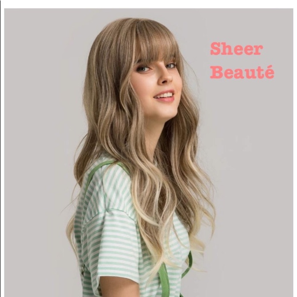 Sheer Beauté 24” Long Wavy Blonde Wigs